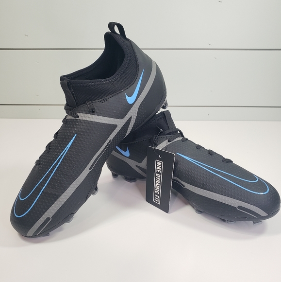Nike Junior Phantom GT2 Club DC0813-004 Soccer Cleats Black Blue Size 5 Youth - Picture 3 of 6